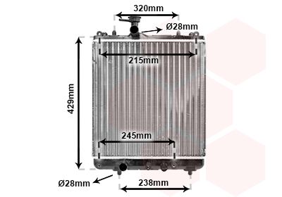 VAN WEZEL Radiaator,mootorijahutus 52002064